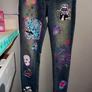Hand painted jeans